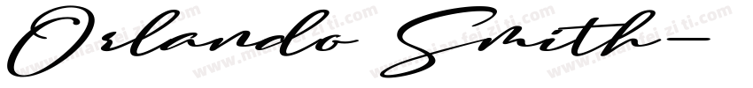 Orlando Smith字体转换
